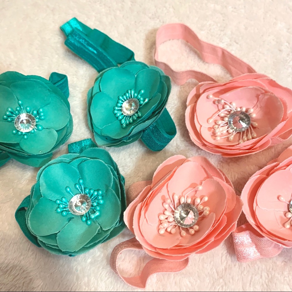 Handmade Baby Headband & Barefoot Sandal (2 sets)